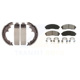 Front Rear Semi-Metallic Brake Pads & Drum Shoes Kit For Ford Ranger Mazda B2300