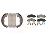 Front Rear Semi-Metallic Brake Pads And Drum Shoes Kit For Saturn Vue Chevrolet