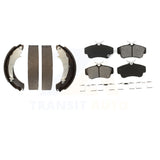 Front Rear Semi-Metallic Brake Pads And Drum Shoes Kit For Chrysler PT Cruiser