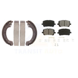 Front Rear Semi-Metallic Brake Pads And Drum Shoes Kit For Toyota Corolla