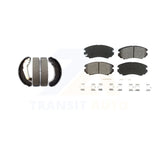 Front Rear Semi-Metallic Brake Pads And Drum Shoes Kit For Kia Magentis