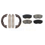 Front Rear Semi-Metallic Brake Pads Parking Shoe Kit For Hyundai Tucson FWD