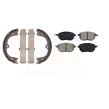 Front Rear Semi-Metallic Brake Pads And Parking Shoes Kit For Nissan Murano