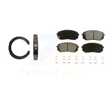 Front Rear Semi-Metallic Brake Pads & Parking Shoe Kit For Kia Sportage FWD