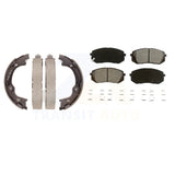 Front Rear Semi-Metallic Brake Pads Parking Shoe Kit For Hyundai Tucson FWD