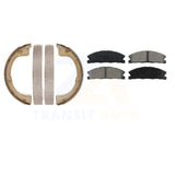 Front Rear Semi-Metallic Brake Pads And Parking Shoes Kit For Lincoln MKT