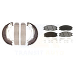 Front Rear Semi-Metallic Brake Pads And Parking Shoes Kit For Hyundai XG350