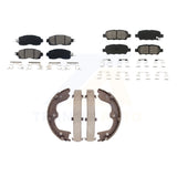 Front Rear Semi-Metallic Brake Pads And Parking Shoes Kit For Nissan Altima