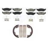 Front Rear Semi-Metallic Brake Pads Parking Shoe Kit For Ford International Duty