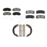 Front Rear Semi-Metallic Brake Pads And Parking Shoes Kit For Mitsubishi Galant