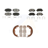 Front Rear Semi-Metallic Brake Pads And Parking Shoes Kit For Toyota Camry