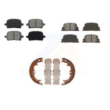 Front Rear Semi-Metallic Brake Pads And Parking Shoes Kit For Toyota Camry Lexus