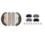 Front Rear Semi-Metallic Brake Pads And Drum Shoes Kit For Chevrolet HHR