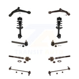 Front Control Arms And Complete Shock Tie Rods Link Sway Bar Kit (10Pc) For