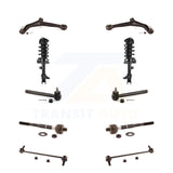 Front Control Arms And Complete Shock Tie Rods Link Sway Bar Kit (10Pc) For