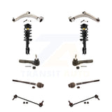 Front Control Arms And Complete Shock Tie Rods Link Sway Bar Kit (10Pc) For