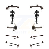 Front Control Arms Complete Shock Tie Rods Link Sway Bar Kit (10Pc) For Dodge &