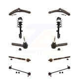 Front Control Arms And Complete Shock Tie Rods Link Sway Bar Kit (10Pc) For