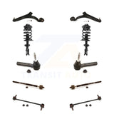 Front Control Arms And Complete Shock Tie Rods Link Sway Bar Kit (10Pc) For