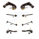 Front Suspension Control Arm Ball Joint Assembly Tie Rod End Link Kit (8Pc) For