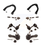 Front Suspension Control Arm Ball Joint Assembly Tie Rod End Link Kit (8Pc) For