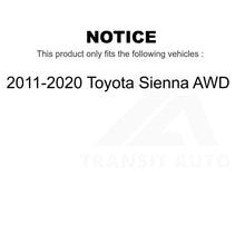 Charger l&#39;image dans la galerie, Rear Wheel Bearing Hub Assembly 70-512482 For 2011-2020 Toyota Sienna AWD