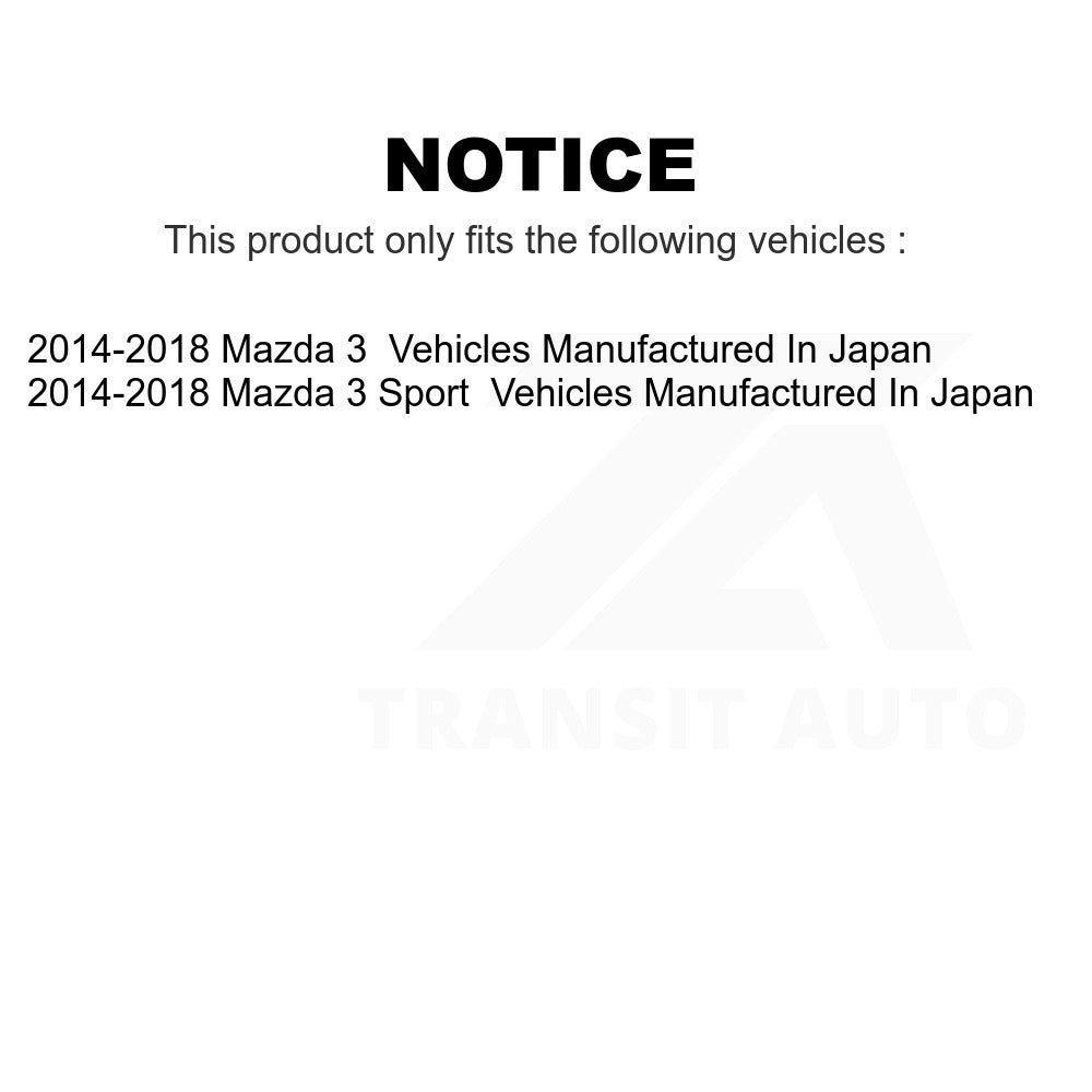 Rear Wheel Bearing Hub Assembly 70-512523 For 2014-2018 Mazda 3 Sport