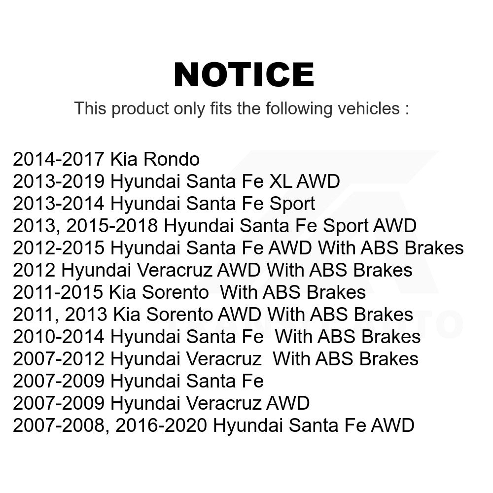 Wheel Bearing Hub Assembly 70-513266 For Hyundai Santa Fe Kia Sorento Sport XL
