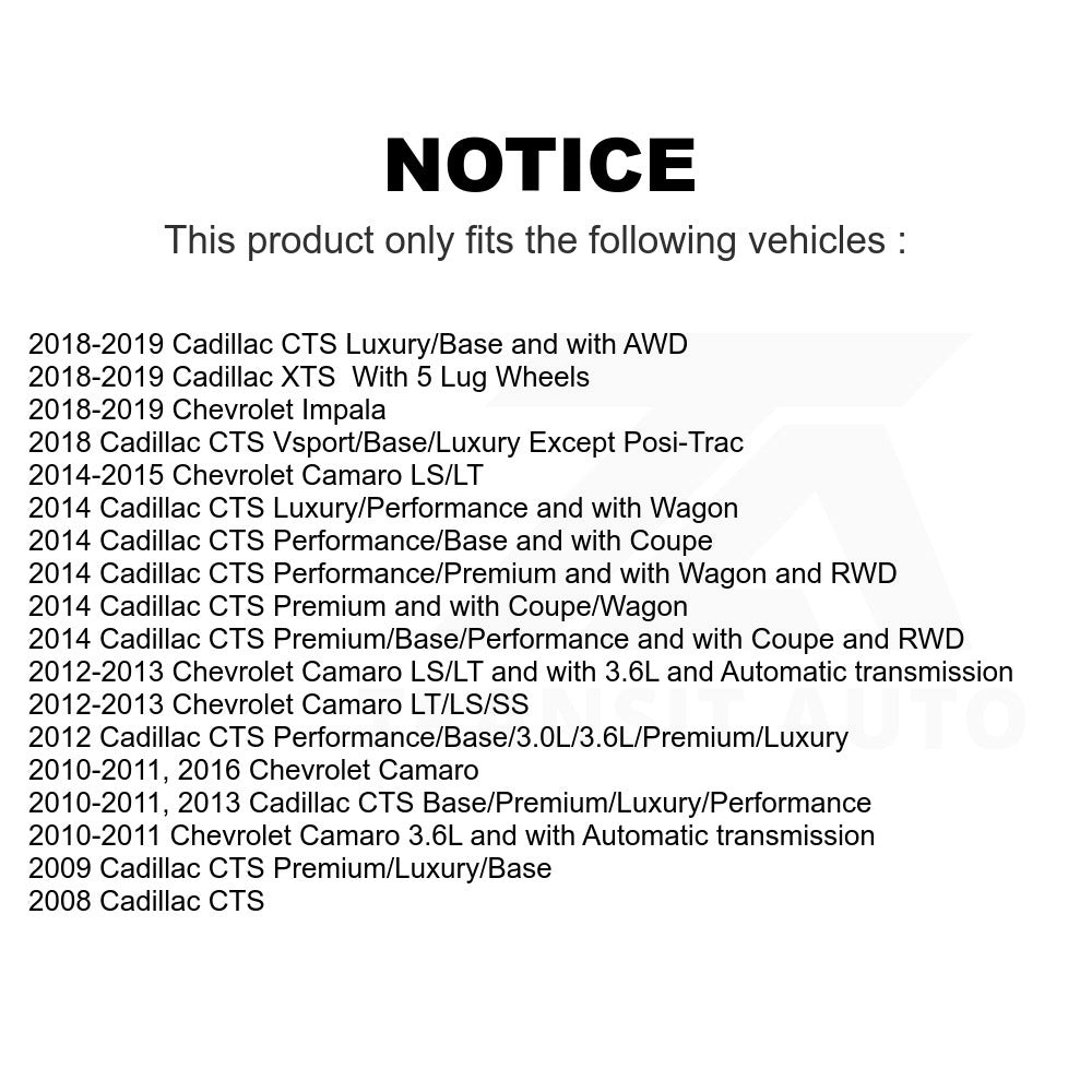Wheel Bearing Hub Assembly 70-513282 For Chevrolet Camaro Cadillac CTS Impala
