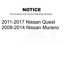 Charger l&#39;image dans la galerie, Front Wheel Bearing Hub Assembly 70-513338 For Nissan Murano Quest