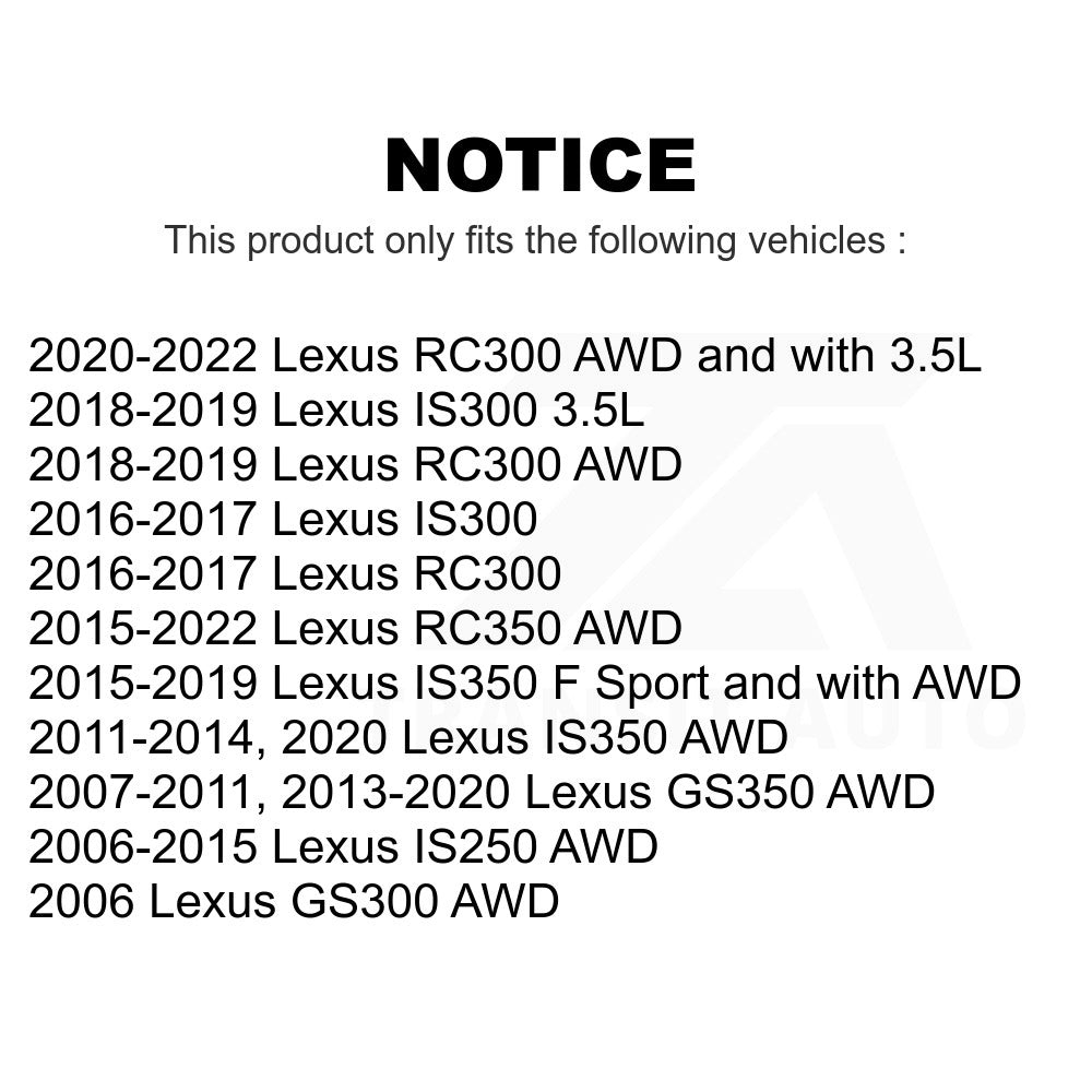 Front Right Wheel Bearing Hub Assembly 70-513366 For Lexus IS250 GS350 IS300