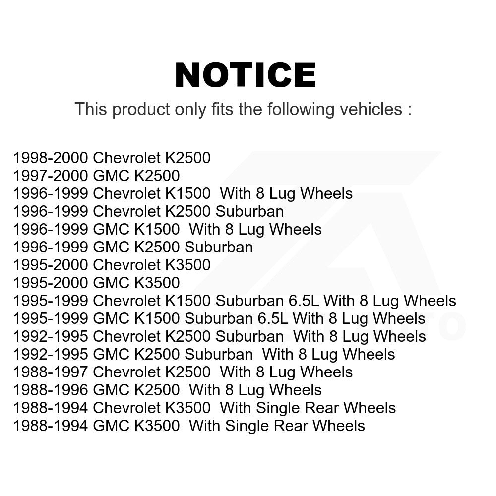 Wheel Bearing Hub Assembly 70-515041 For Chevrolet K1500 K2500 GMC Suburban
