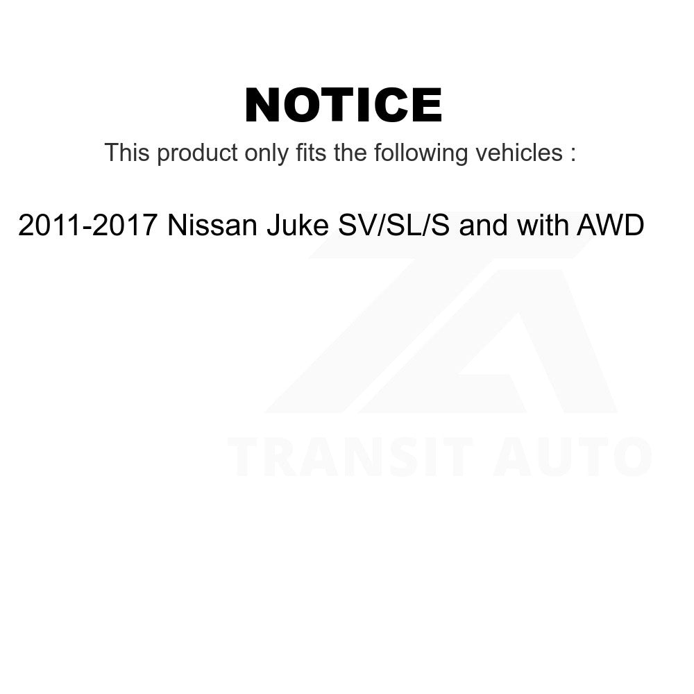 Rear Shock Absorber 78-37336 For 2011-2017 Nissan Juke SV SL S with AWD