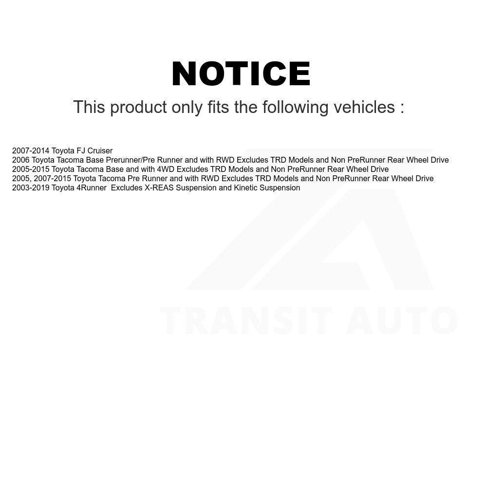 Ensemble de ressort hélicoïdal de contrefiche de suspension avant gauche 78A-11563 pour Toyota Tacoma FJ 