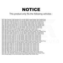 Load image into Gallery viewer, Electric Fuel Pump AGY-00210068 For Chevrolet K1500 C1500 GMC K2500 Tahoe C2500