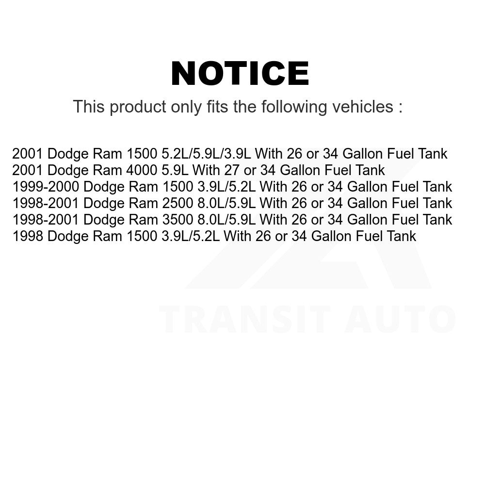 Fuel Pump Module Assembly AGY-00310395 For Dodge Ram 1500 2500 3500 4000