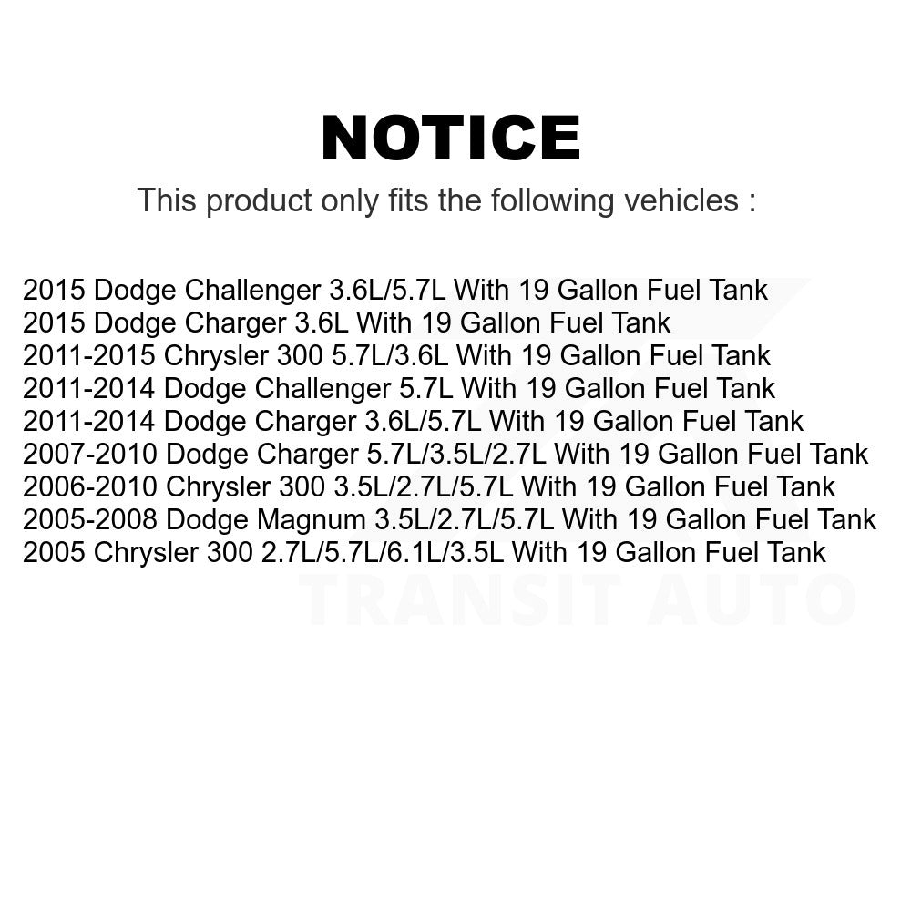 Left Fuel Pump Module Assembly AGY-00310567 For Dodge Chrysler 300 Charger
