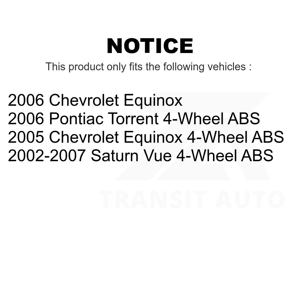 Front Wheel Bearing & Hub Assembly Pair For Saturn Vue Chevrolet Equinox Pontiac