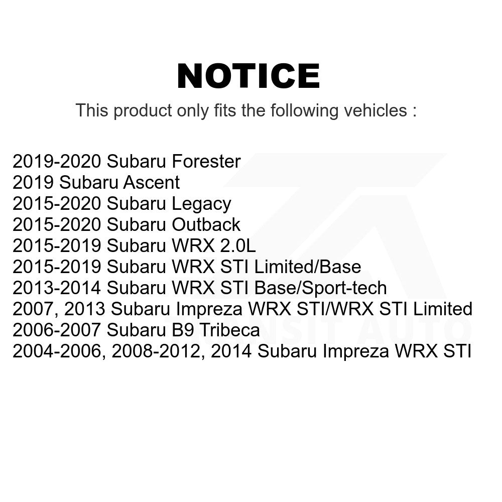 Front Wheel Bearing Hub Assembly Pair For Subaru Outback Impreza Legacy Forester