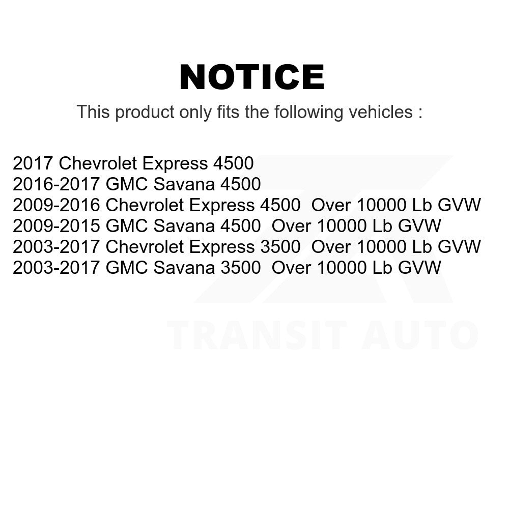 Front Wheel Bearing Hub Assembly Pair For Chevrolet Express 3500 GMC Savana 4500