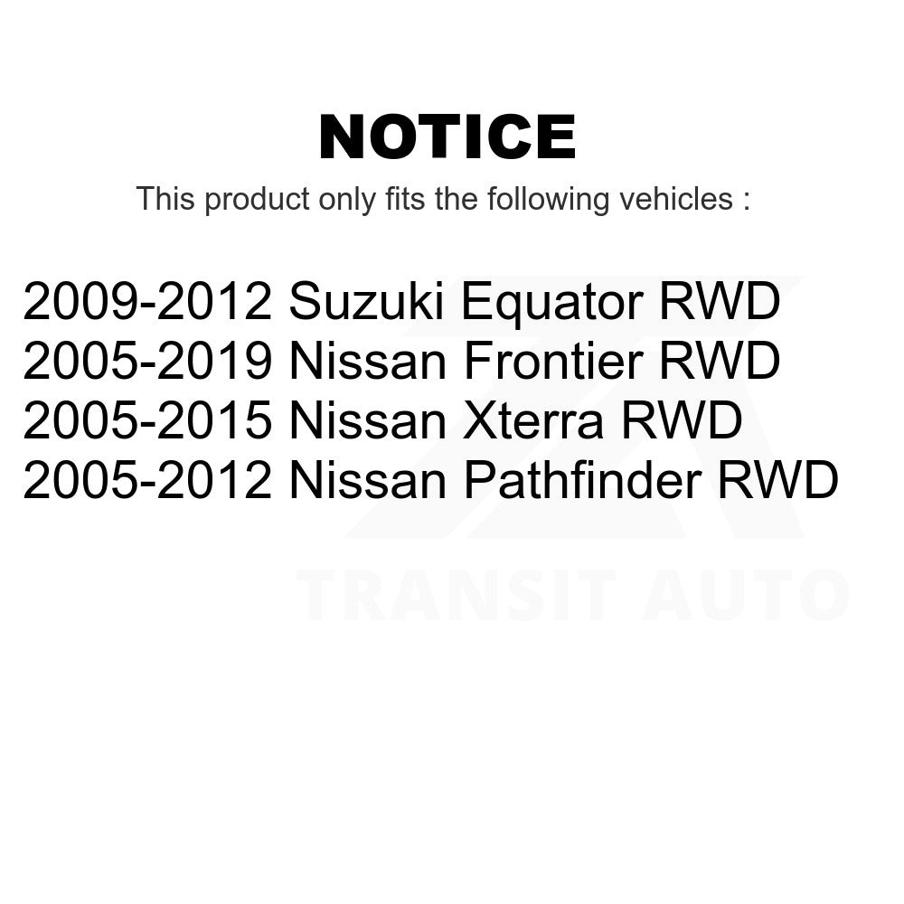 Front Wheel Bearing Hub Assembly Pair For Nissan Frontier Pathfinder Xterra RWD