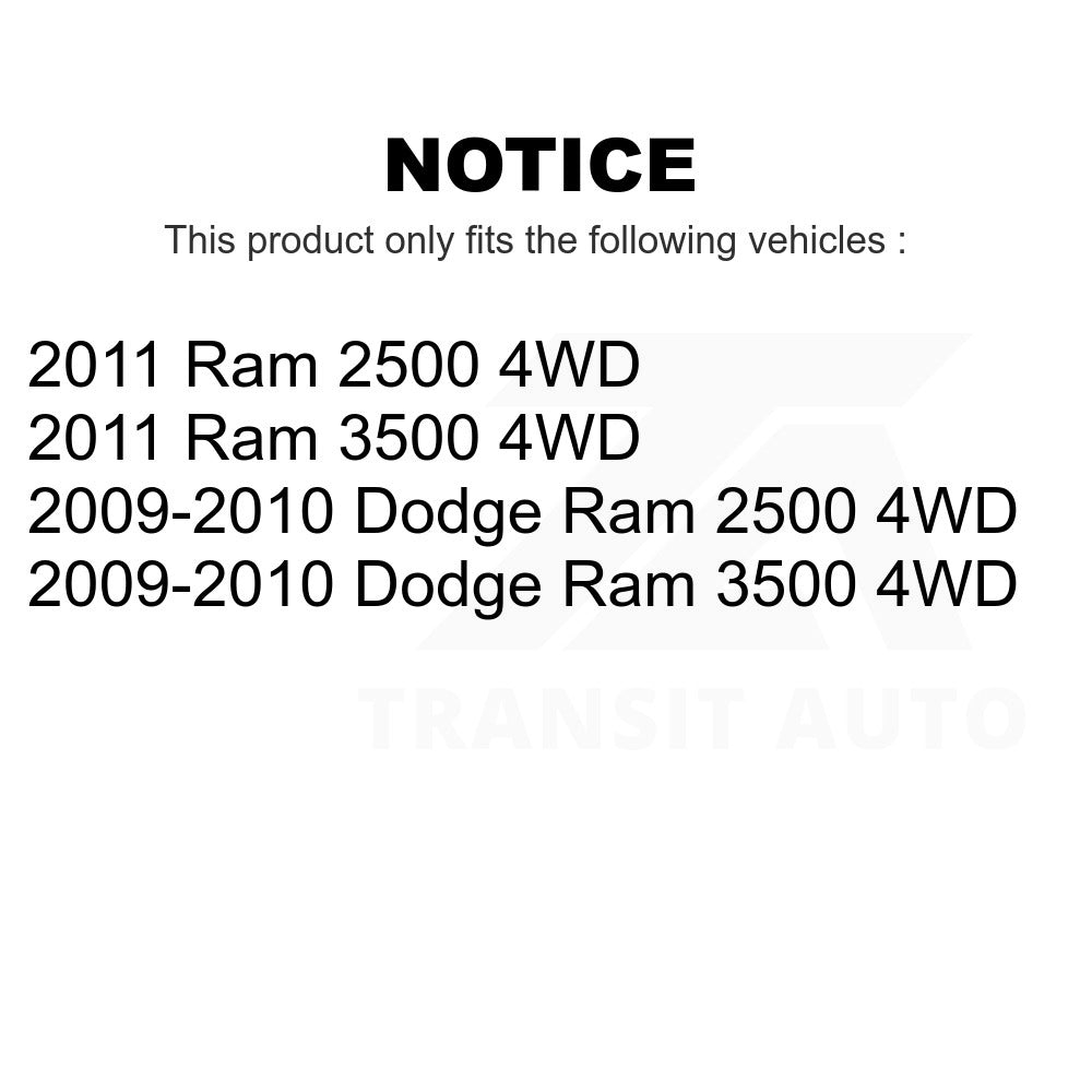 Front Wheel Bearing And Hub Assembly Pair For Dodge Ram 2500 3500 4WD