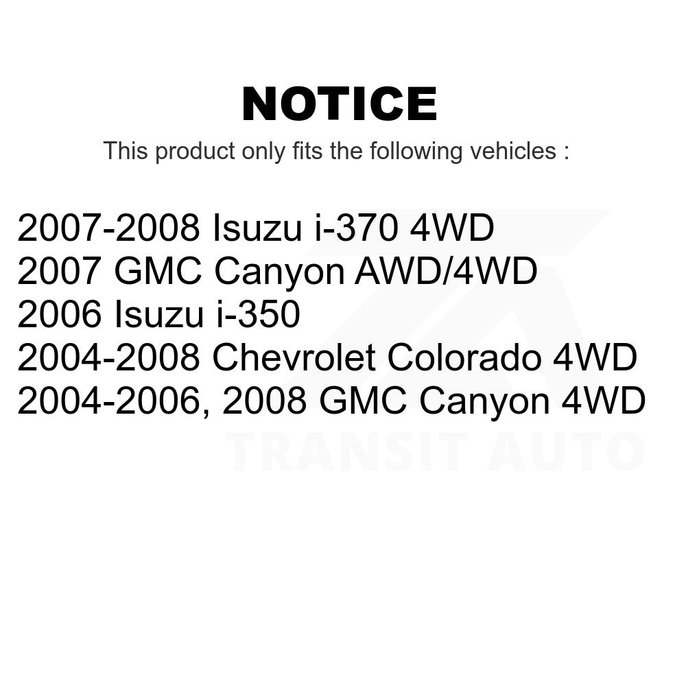 Front Wheel Bearing And Hub Assembly Kit For Chevrolet Colorado GMC Canyon Isuzu