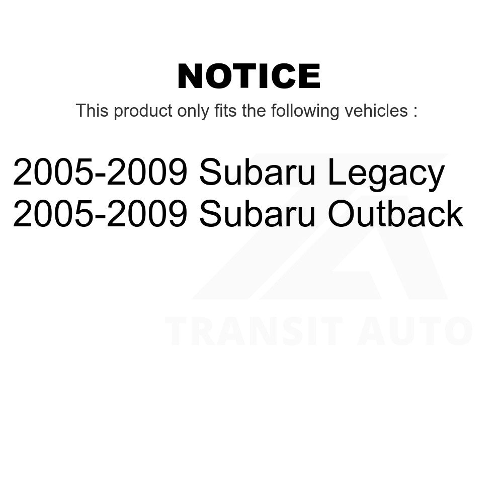 Rear Wheel Bearing And Hub Assembly Pair For 2005-2009 Subaru Outback Legacy