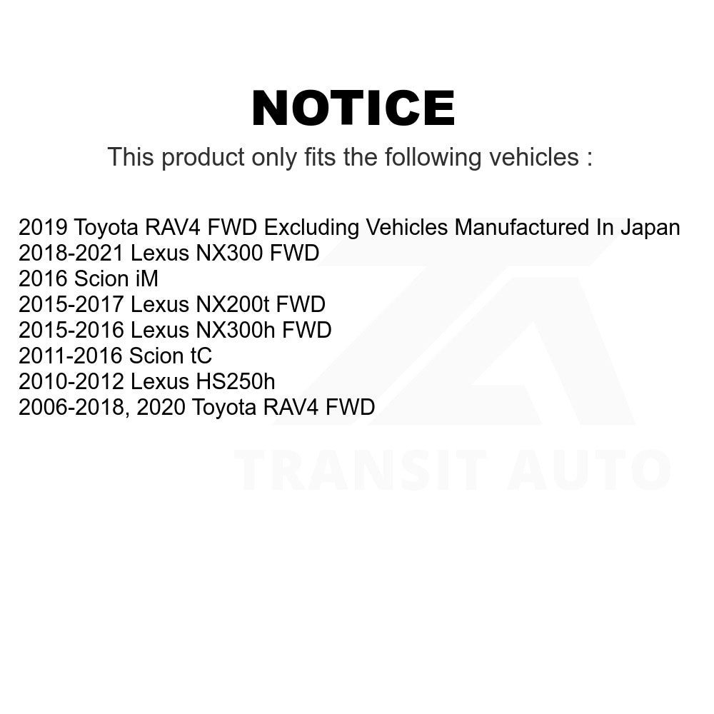 Rear Wheel Bearing Hub Assembly Pair For Toyota RAV4 Lexus NX200t Scion NX300 tC
