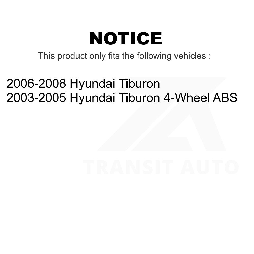 Rear Wheel Bearing And Hub Assembly Pair For Hyundai Tiburon