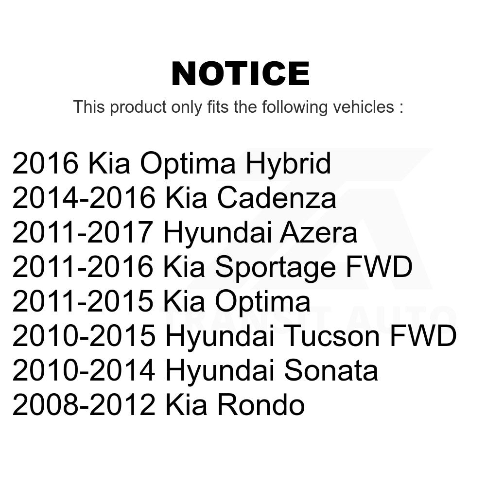 Rear Wheel Bearing Hub Assembly Pair For Hyundai Kia Sonata Optima Tucson Azera