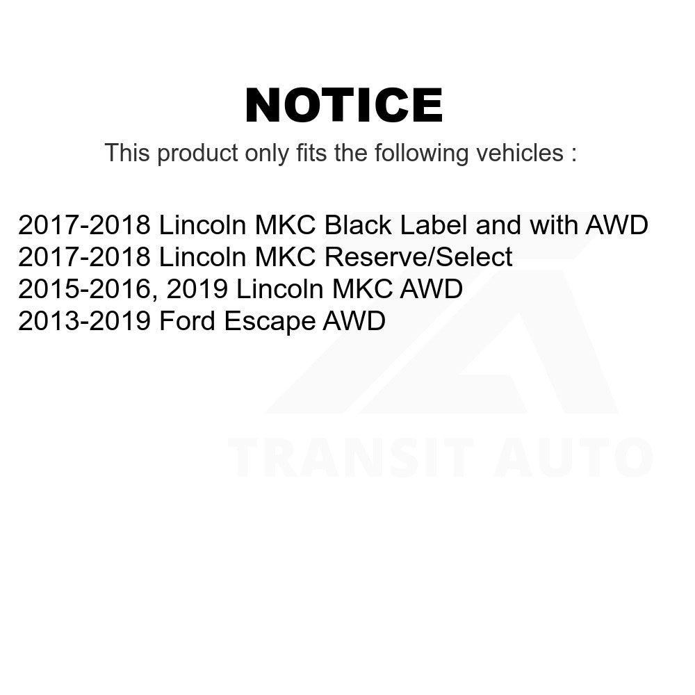 Rear Wheel Bearing And Hub Assembly Pair For Ford Escape Lincoln MKC