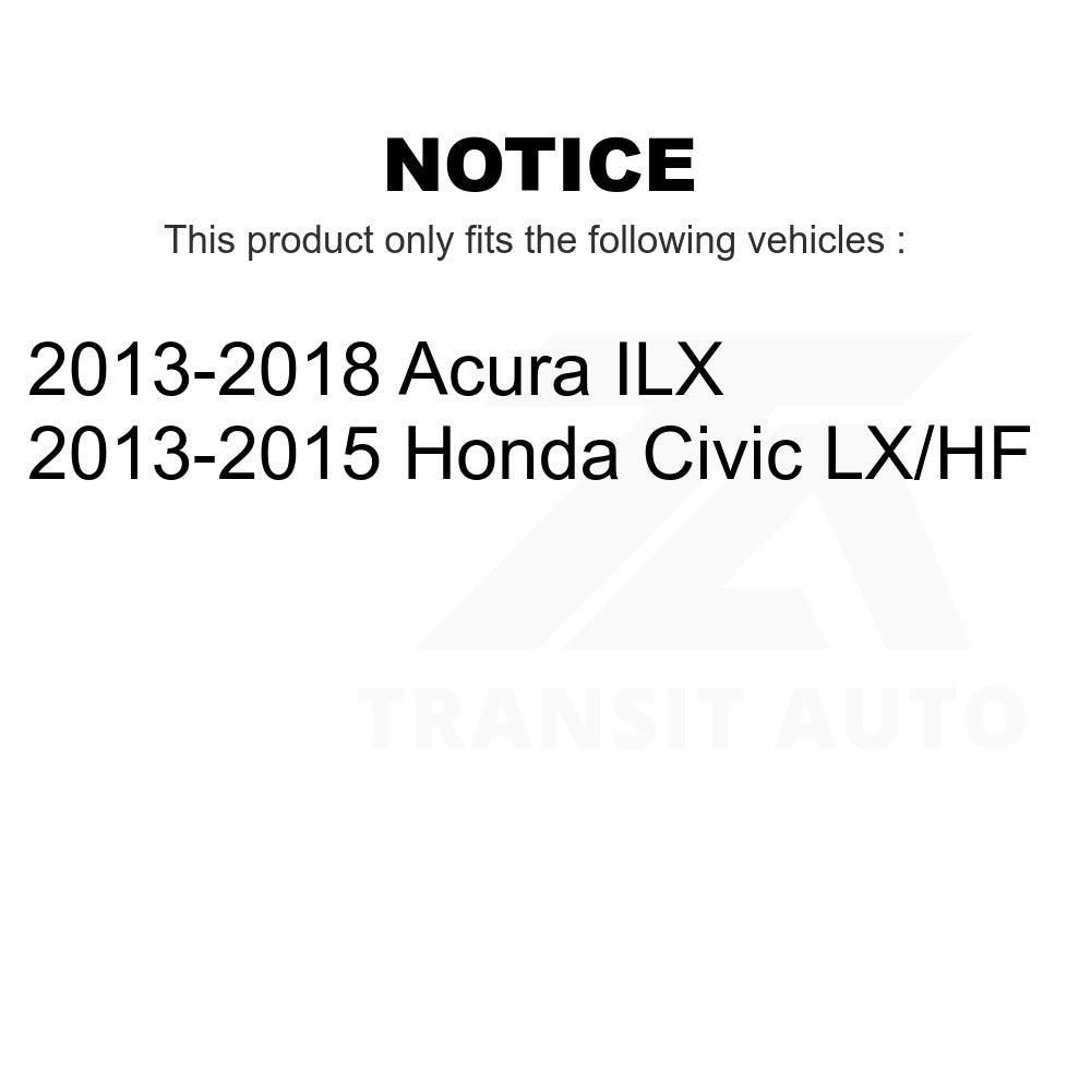 Rear Wheel Bearing And Hub Assembly Pair For Honda Civic Acura ILX