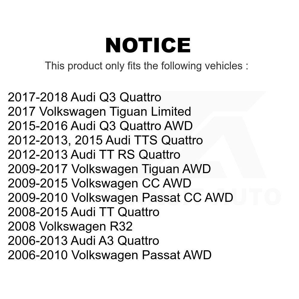 Rear Wheel Bearing Hub Assembly Pair For Volkswagen Tiguan CC Passat Audi TT Q3
